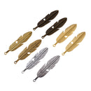 8 Pieces Metal Feather Pendant Charms Jewelry Making For DIY Jewelry Crafts