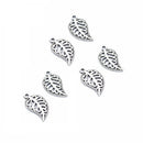 Lot Of 75pcs Vintage Hollow Filigree Leaf Charms Pendant Findings 23x15mm