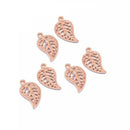 Lot Of 75pcs Vintage Hollow Filigree Leaf Charms Pendant Findings 23x15mm