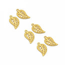 Lot Of 75pcs Vintage Hollow Filigree Leaf Charms Pendant Findings 23x15mm