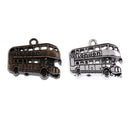 10pcs London Bus Tibet Silver Bronze Pendants Charms Jewelry Finding 25x19mm