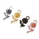 40 Piece Wholesale Flower Rose Shape DIY Pendant Charms Necklace Earrings Jewelry Making 20x10mm