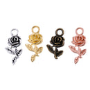 40 Piece Wholesale Flower Rose Shape DIY Pendant Charms Necklace Earrings Jewelry Making 20x10mm