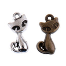 30pcs Fashion Jewelry Making Charms Lovely Cat Supplies Pendant Craft DIY Vintage Alloys Necklace Crafts Supply Findings Loose