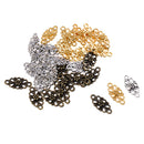 30pcs Alloy Metal Vintage Flower Connector Charms 16x8mm DIY Jewelry Making