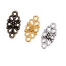 30pcs Alloy Metal Vintage Flower Connector Charms 16x8mm DIY Jewelry Making