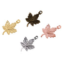Wholesale 20pcs Mixed Color Maple Leaf Charm Pendant Beaded Jewelry DIY