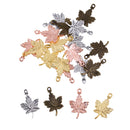 Wholesale 20pcs Mixed Color Maple Leaf Charm Pendant Beaded Jewelry DIY