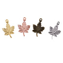 Wholesale 20pcs Mixed Color Maple Leaf Charm Pendant Beaded Jewelry DIY