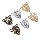 6pcs Mixed Color Beautiful Leopard head Jewelry Charms Pendant 28 x 26mm