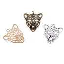 6pcs Mixed Color Beautiful Leopard head Jewelry Charms Pendant 28 x 26mm
