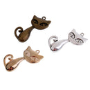 6pcs Antique Lovely Cat Pendants DIY Jewelry Finding Making Handmade Crafts
