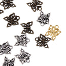30 Pieces Metal Butterfly Shape DIY Charms Loose Beads 14x12mm Findings Pendant Jewelry Making