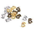 15 Pieces 20 X 15mm Footprint Charms Pendants DIY Jewelry Making Accessories