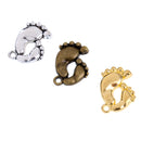 15 Pieces 20 X 15mm Footprint Charms Pendants DIY Jewelry Making Accessories