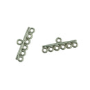 50 Pieces 6 Strand Hole Crimp End Bar Beads Jewelry Connector Jewelry Making