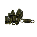 10 Piece Stainless Steel Coiled Spring Connector Keychain Key Holder Lanyard