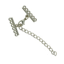 12 Sets Lobster Clasp & 6 Strand Crimp Ends 60mm Extender Chain fit Necklace Bracelet End Clip Clamps