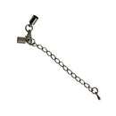 12 Set Lobster Clasp Extender Chain 5mm Crimp Tube Bell Ends Set Jet Black