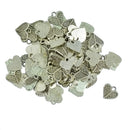 100 Pieces Angel Wing Heart Love Valentines Day Charm Pendant Jewelry Making