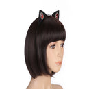 Cute Cat Ear Shape Headband Halloween Prom Hairband Shiny Red Rhinestone Cosplay Lady Fancy