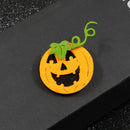Cute Cartoon Halloween Yellow Flannel Smiling Happy Pumpkin Brooch Pins Badge Breastpin for Kids Adult Pin Accessory