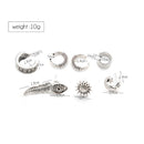7pcs Bohemian Women Stud Ear Cuff Cartilage Wrap And Non Piercing Clip Set