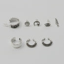 7pcs Bohemian Women Stud Ear Cuff Cartilage Wrap And Non Piercing Clip Set