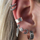 7pcs Bohemian Women Stud Ear Cuff Cartilage Wrap And Non Piercing Clip Set