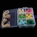 Baby Kids Wooden Crochet Beads DIY Necklace Teething Bracelet Teether Toys Set