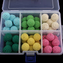 Baby Kids Wooden Crochet Beads DIY Necklace Teething Bracelet Teether Toys Set
