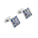 Vintage Pattern Cufflinks Men Shirt Cuff Buttons Enamel Cuff Links Jewelry