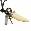 3D Teeth Cross Pendant Necklace Novelty Charms Retro Fashion Jewellery