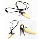 3D Teeth Cross Pendant Necklace Novelty Charms Retro Fashion Jewellery