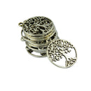 20 Pieces/ Lot Antique Silver Filigree Hollow Leaf Tree Of Life DIY Charms Beads Family Friends Xmas Crafts Gift