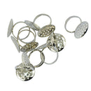10Pcs 20mm Silver Plated Adjustable Sieve Tray Ring Bases DIY Blank Findings