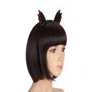Women Girl Black Devil Bat Ear Halloween Costume Party Hair Headband Band
