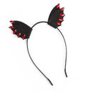 Women Girl Black Devil Bat Ear Halloween Costume Party Hair Headband Band