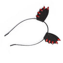 Women Girl Black Devil Bat Ear Halloween Costume Party Hair Headband Band