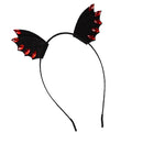 Women Girl Black Devil Bat Ear Halloween Costume Party Hair Headband Band
