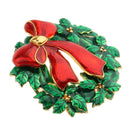 Christmas Custom Fit Green Flower Red Kont Shaped Enamel Pins Brooch Pin & Jewelry Pendant 4cm for Child Adult