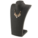 Women Elegant Luxury Lot Multisize Water Drop Crystal Gold Ball Charm Pendant PU Leather Collar Necklace for Party Wedding