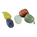 Natural Quartz Crystal Stone Gemstone Quartz Beads Pendants Charms DIY Jewelry 5Pcs Color Random