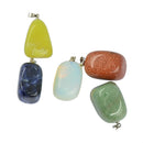 Natural Quartz Crystal Stone Gemstone Quartz Beads Pendants Charms DIY Jewelry 5Pcs Color Random