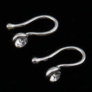 Nose Ring Piercing Silver Stainless Steel Diamond Ball Nose Studs Nose Hoop Body Jewelry 1mm 18g for Women