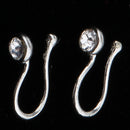 Nose Ring Piercing Silver Stainless Steel Diamond Ball Nose Studs Nose Hoop Body Jewelry 1mm 18g for Women
