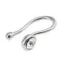 Nose Ring Piercing Silver Stainless Steel Diamond Ball Nose Studs Nose Hoop Body Jewelry 1mm 18g for Women