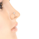 Nose Ring Piercing Silver Stainless Steel Diamond Ball Nose Studs Nose Hoop Body Jewelry 1mm 18g for Women