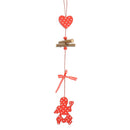 12pcs Creative Heart Star DIY Wooden Christmas Tree Ornament Decoration