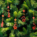 12pcs Creative Heart Star DIY Wooden Christmas Tree Ornament Decoration